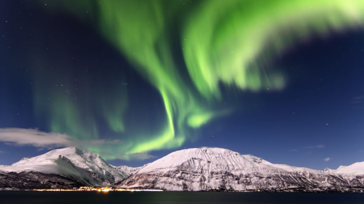 The Northern Lights over Tromso, Norway